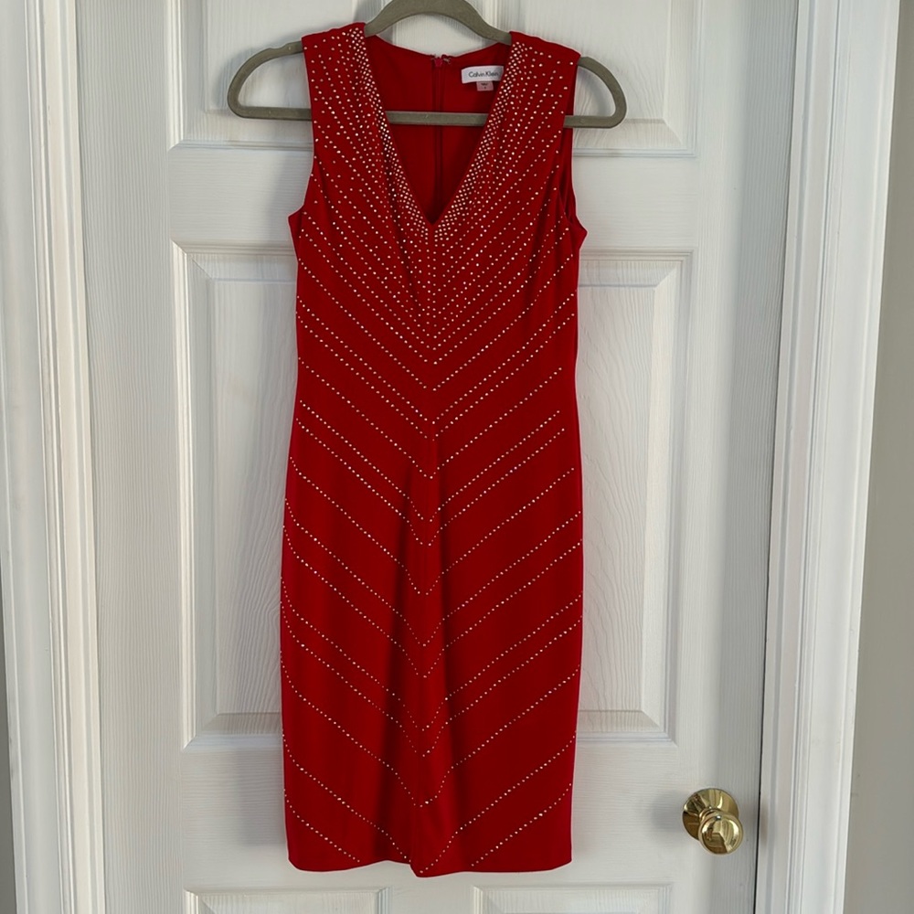 Calvin Klein rhinestone dress